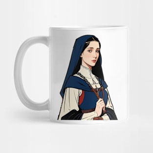 Lovely Cleric Wearing a Blue Vale Mug